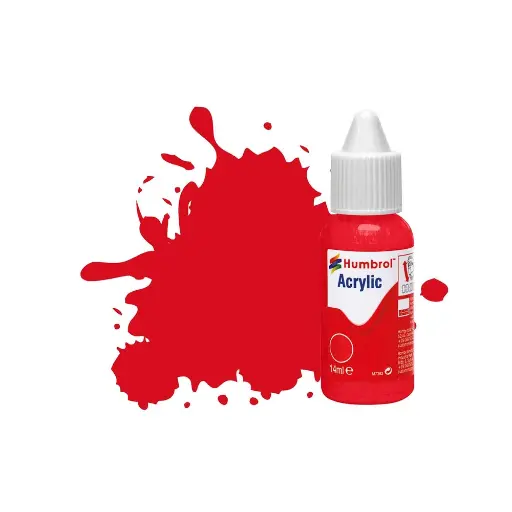 [HUDB0019] Peinture acrylique n°19 - couleur rouge BRILLANT HUMBROL DB0019 | 14 mL