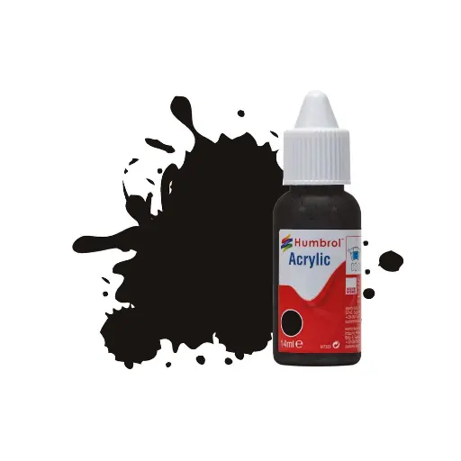 [HUDB0201] Peinture acrylique n°201 - couleur noir METALLIQUE HUMBROL DB0201 - 14 mL