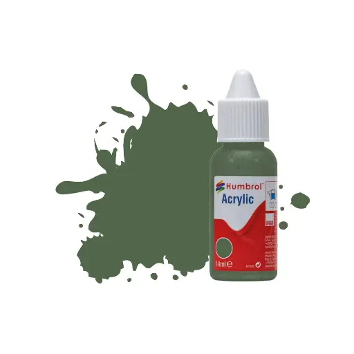 [HUDB0252] Peinture acrylique n°252 - couleur vert olive MAT HUMBROL DB0252 - 14 mL