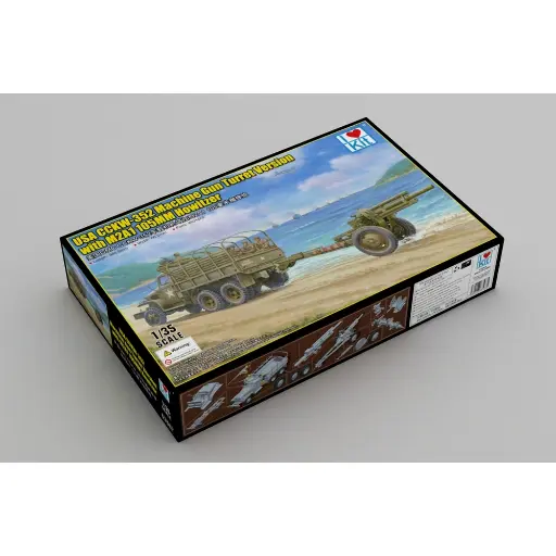 [IL63567] USA CCKW-352 Version tourelle de mitrailleuse avec obusier M2A1 105 mm - I love kit 63567