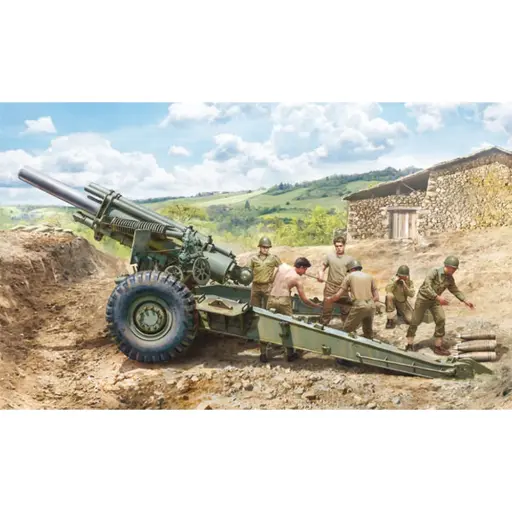 [IT6581] Obusier US M1 155mm et Servants - ITALERI 6581 - 1/35