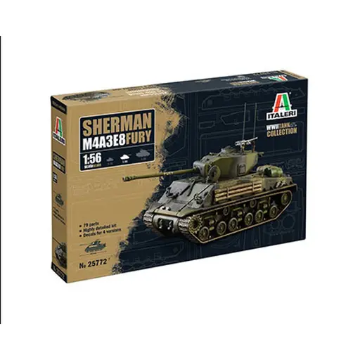 [IT25772] Sherman M4A3E8 Fury - Italeri 25772 - 1/56