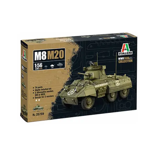 [IT25759] Char M8/M20 Greyhound - Italeri 25759 - 1/56