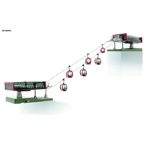 [JAJC82496] Set de 2 stations téléphériques Jägerndorfer JC82496 - HO 1/87 - câble de 10 m