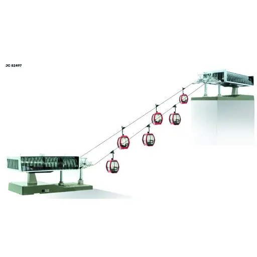 [JAJC82497] Set de 2 stations téléphériques Jägerndorfer JC82497 - HO 1/87 - câbles de 10 m