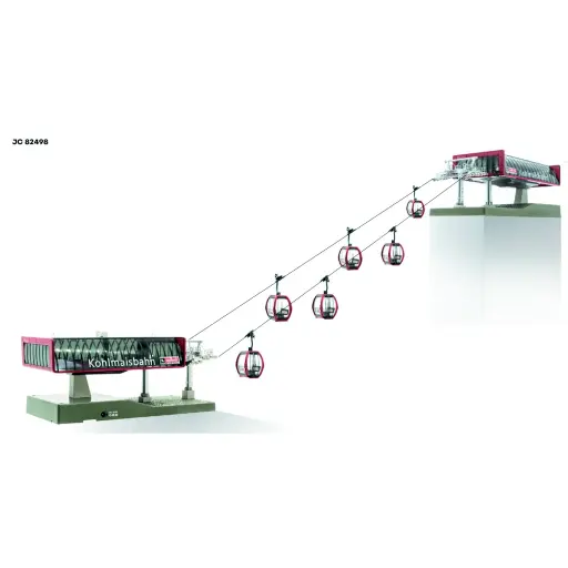 [JAJC82498] Set de 2 stations téléphériques "Kohlmaisbahn" Jägerndorfer JC82498 - HO 1/87