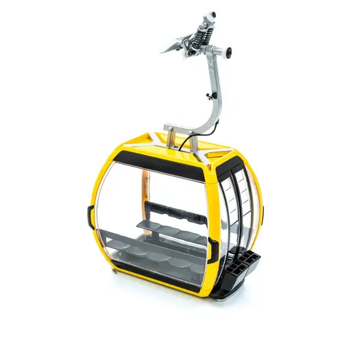 [JA82102] Télécabine Omega V de couleur jaune - HO 1/87 - Jagerndorfer 82102