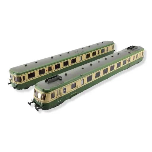 [HJ2386] Autorail RGP2 X 2700 Vert/Jaune Analogique JOUEF 2386 SNCF HO 1/87 EP
