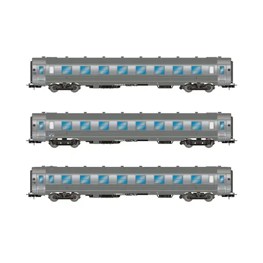 [HJ4174] Coffret de 3 voitures DEV Inox - Jouef HJ4174 - SNCF - EP III - 2R