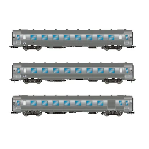 [HJ4175] Coffret de 3 voitures DEV Inox - Jouef HJ4175 - SNCF - EP III - 2R