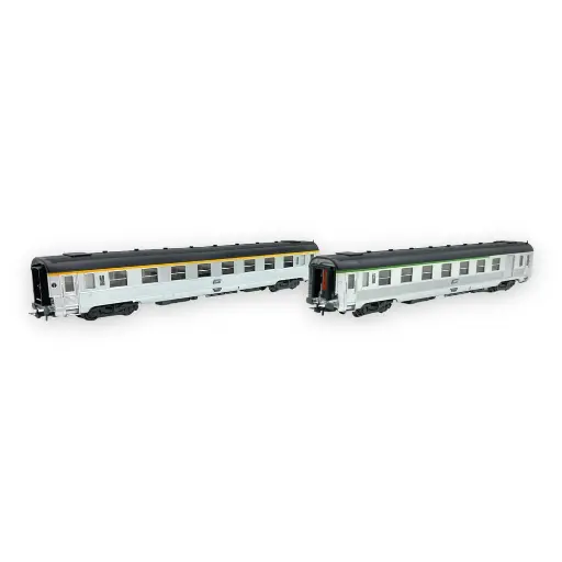 [HJ4176] Coffret de 2 voitures DEV Inox - Jouef HJ4176 - HO 1/87 - SNCF - Ep IV - 2R