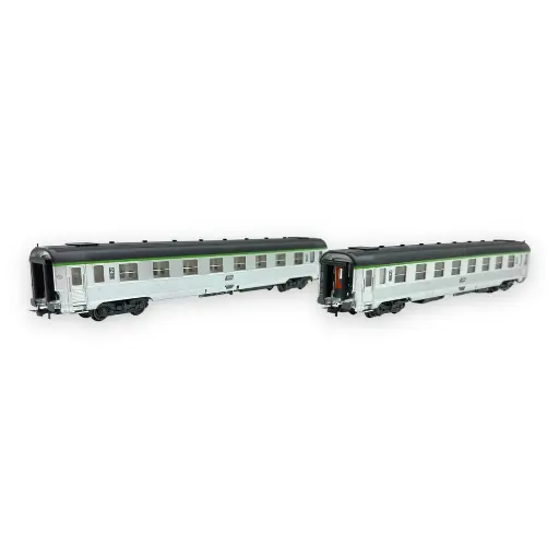 [HJ4177] Coffret de 2 voitures DEV Inox - Jouef HJ4177 - HO 1/87 - SNCF - Ep IV - 2R