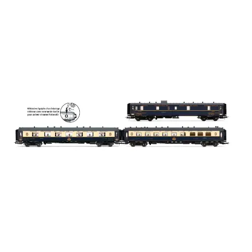 [HJ4198] Coffret 1/2 de 3 voitures Etoile du Nord - Jouef HJ4198 - CIWL - EP II - 2R