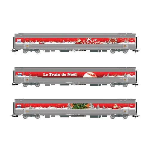 [HJ4200] Coffret de 3 voitures "Train de Noel - Coca Cola 2010" - Jouef HJ4200 - SNCF - EP VI - 2R