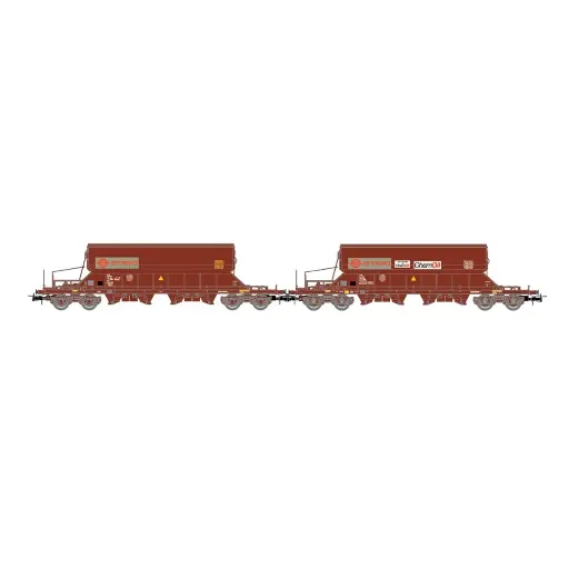 [HJ6228] Coffret de deux wagons trémies F-ERSA "Ermewa Chemoil" - Jouef HJ6228 - HO 1/87 - SNCF - EP VI - 2R
