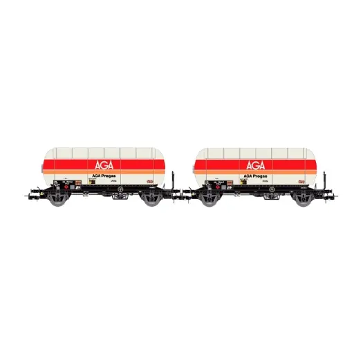 [HJ6289] Coffret de 2 Wagons Gaziers AGA Progas - JOUEF 6289 - 1/87 - SNCF - EP. IV