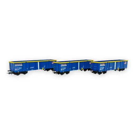 [HJ6293] Set de 3 wagons tombereaux Eamnos - Jouef HJ6293 - HO 1/87 - SNCF - Ep VI - 2R
