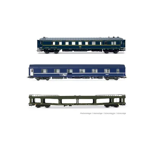 JOUEF : Petit train éléctrique Orient Express HO, comprenant : une locomotive et so