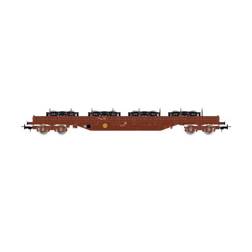 [HJ6308] Wagon à ranchers type Res chargé de bogies - JOUEF HJ6308 - SNCF - HO 1/87 - EP. V - 2R