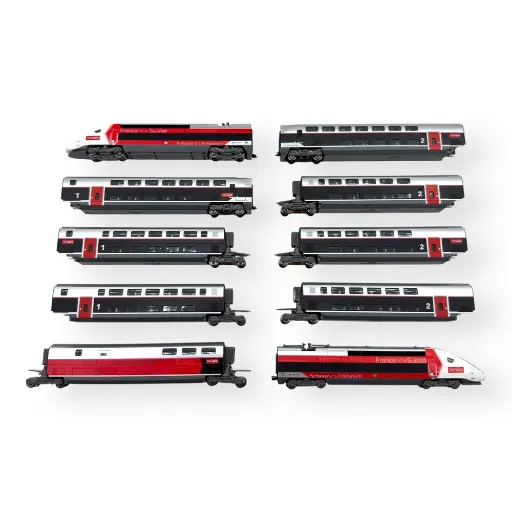 [KAK101762] TGV Duplex Lyria 10 éléments - Kato 101762 - N 1/160 - SNCF - Ep VI - Analogique - 2R