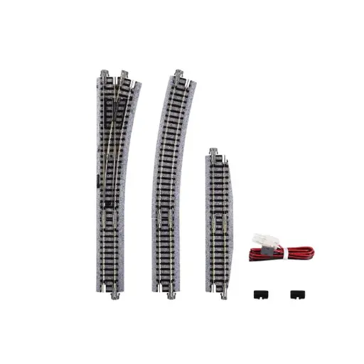 [KAK20-221] Aiguillage électrique droit 15° unitrack - Kato K20-221 - N 1/160 - 2R