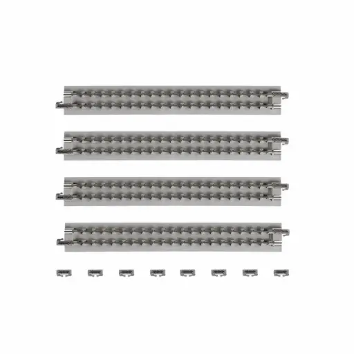 [KAK20-016A] 8 rails droits d'exposition Unitrack 186 mm - Kato 20-016A - N 1/160