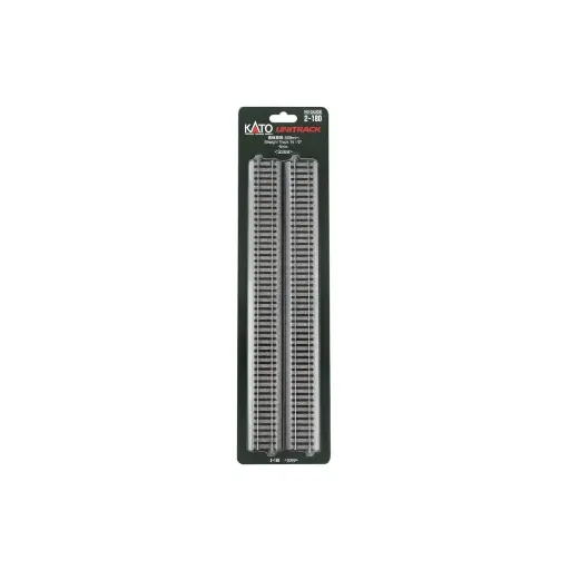 [KA2-180] 4 rails droits - 369 mm - Kato 2-180 - HO 1/87