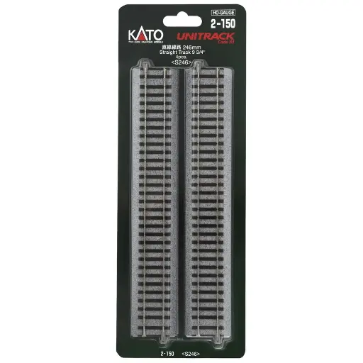 [KA2-150] 4 rails droits - 246mm - Kato 2-150 - HO 1/87