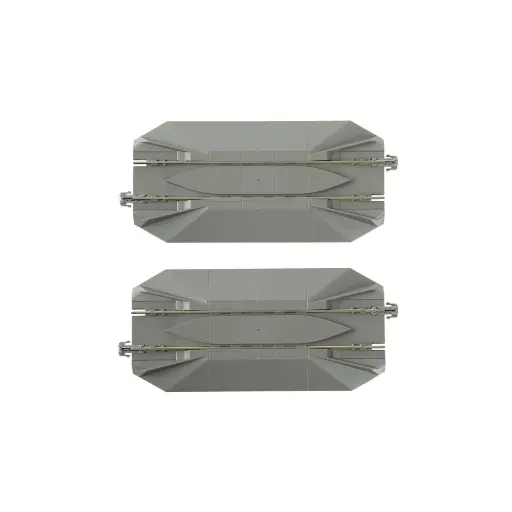 [KA2-142] 2 enrailleurs Unitrack (S123RE) 123mm - Kato 2-142 - HO 1/87 - 2R