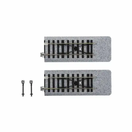 [KA2-170] 2 rails droits Unitrack 109 mm avec butoir - Kato 2-170 - HO 1/87 - 2R