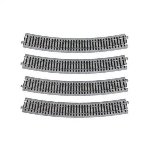 [KA2-240] 4 rails courbes Unitrack 730 mm 22,5° code 83 - Kato 2-240 - HO 1/87 - 2R
