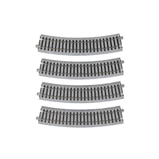 [KA2-270] 4 rails incurvés Unitrack (R490-22.5) 22,5 degrés - Kato 2-270 - HO 1/87