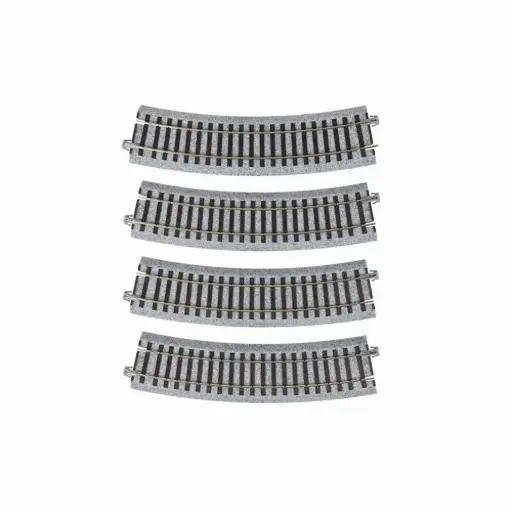 [KA2-260] 4 rails courbes Unitrack 430 mm 22,5° code 83 - Kato 2-260 - HO 1/87 - 2R