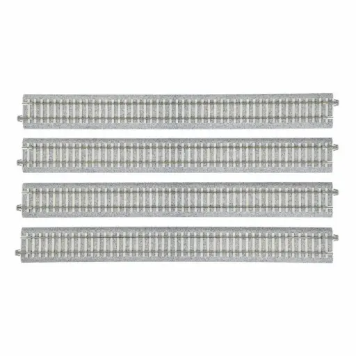 [KA2-181] 4 rails droits Unitrack 369 mm code 83 - Kato 2-181 - HO 1/87 - 2R