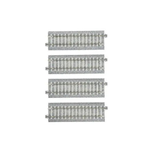 [KA2-141] 4 rails droits Unitrack (S123PC) CS 123 mm - Kato 2-141 - HO 1/87