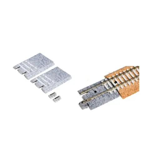 [KA2-099] 2 éclisses de plate-forme Unitrack - Kato 2-099 - HO 1/87