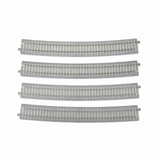 [KA2-331] 4 rails courbes Unitrack 1606 mm 11,25° code 83 - Kato 2-331 - HO 1/87 - 2R