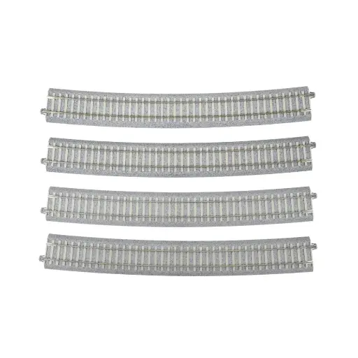 [KA2-331] 4 rails courbes traverses en béton Unitrack (R1606-11.25) - Kato 2-331 - HO 1/87