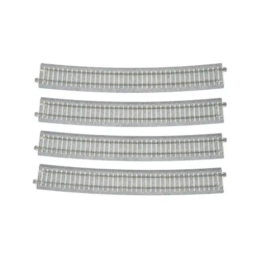 [KA2-321] 4 rails courbes Unitrack 1546 mm 11,25° code 83 - Kato 2-321 - HO 1/87 - 2R