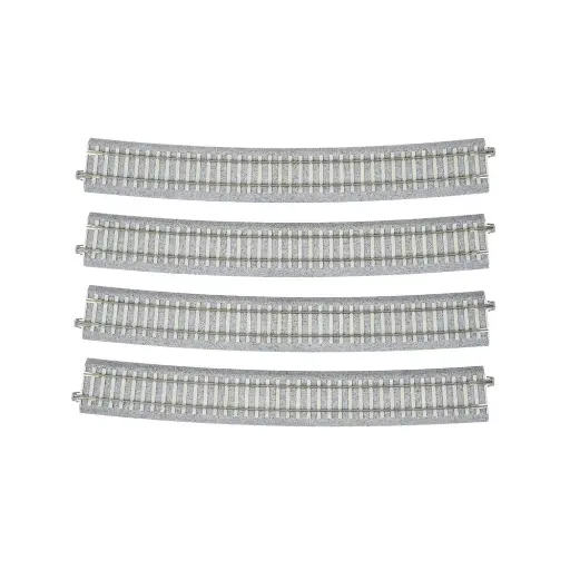 [KA2-321] 4 rails courbes traverses en béton Unitrack (R1546-11.25) - Kato 2-321 - HO 1/87
