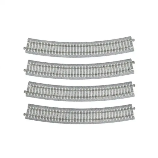 [KA2-241] 4 rails courbes Unitrack 730 mm 22,5° code 83 - Kato 2-241 - HO 1/87 - 2R