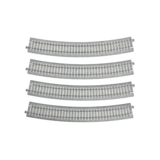 [KA2-242] 4 rails courbes Unitrack 730 mm 22,5° code 83 - Kato 2-242 - HO 1/87 - 2R