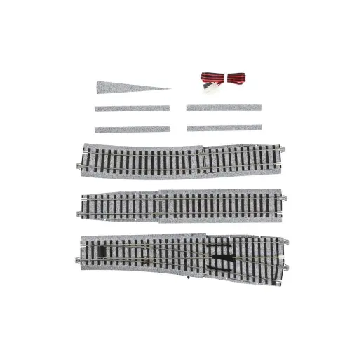 [KA2-861] Aiguillage électrique droit Unitrack (EP867R) - Kato 2-861 - HO 1/87