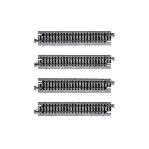 [KAK20-020] 4 rails droits Unitrack 124 mm code 80 - Kato K20-020 - N 1/160 - 2R