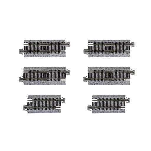 [KAK20-091] 10 rails droits Unitrack (S45/S29) - Kato K20-091 - N 1/160