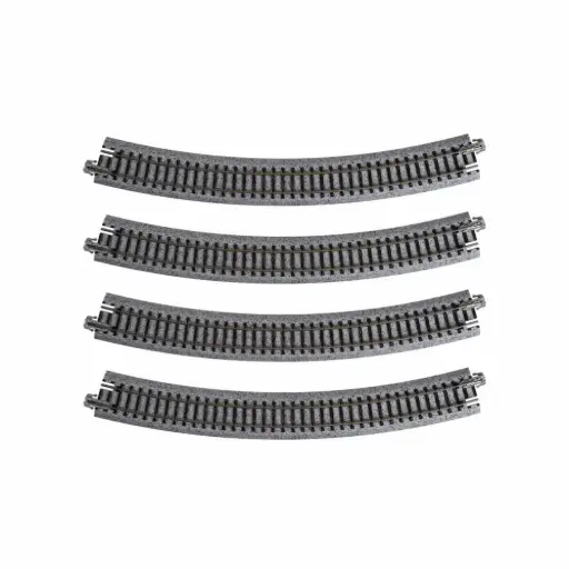 [KA20-140] 4 rails courbes Unitrack 381 mm 30° code 80 - Kato 20-140 - N 1/160 - 2R