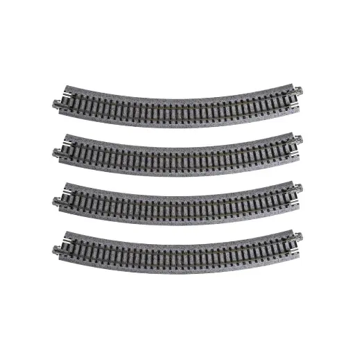 [KA20-140] 4 rails incurvés Unitrack (R381-30) 30 degrés - Kato 20-140 - N 1/160