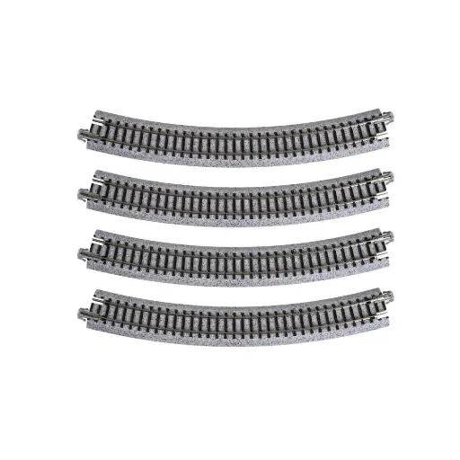 [KA20-130] 4 rails incurvés Unitrack (R348-30) 30 degrés - Kato 20-130 - HO 1/87