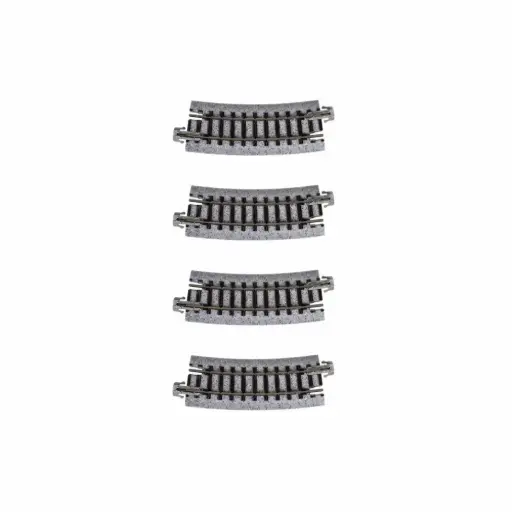[KA20-101] 4 rails courbes Unitrack 249 mm 15° code 80 - Kato 20-101 - N 1/160 - 2R