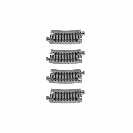 [KA20-171] 4 rails courbes Unitrack 216 mm 15° code 80 - Kato 20-171 - N 1/160 - 2R